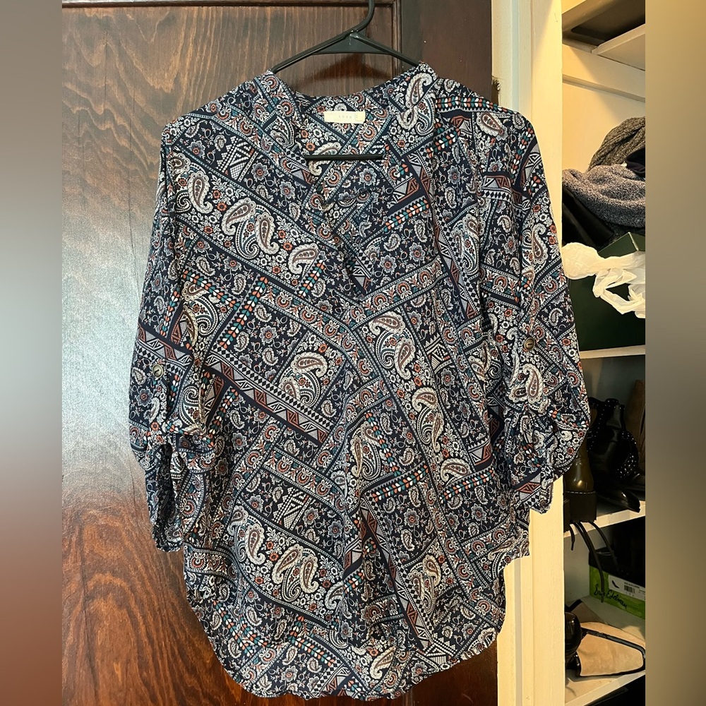 Paisley chiffon blouse